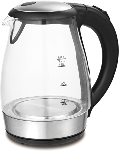 GLASS WATER KETTLE, 360°, 1.7L, MAX 2.200W