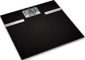 BODY FAT BATHROOM SCALE, DIGITAL, 150KG/100G, BLACK