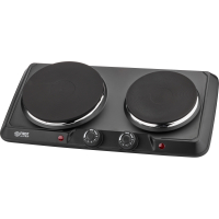 COOKING PLATE CAST IRON, DOUBLE, 2500W MAX, 18/15CM, ADJUST.