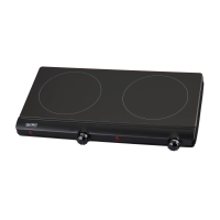 INFRARED COOKING PLATE, 2500W M (1250/1250), 49x22CM GLASS