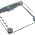 BATHROOM SCALE, DIGITAL, GLASS, 150KG/100G, GREY