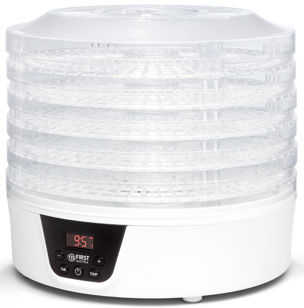 FOOD DEHYDRATOR, 380W MAX, 5 ROUND LAYER, DIGITAL TIMER+TEMP