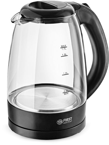 GLASS WATER KETTLE, 360°, 1.7L, MAX 2.200W