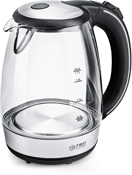 GLASS WATER KETTLE, 360°, 1.7L, MAX 2.200W