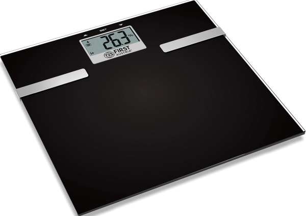 BODY FAT BATHROOM SCALE, DIGITAL, 150KG/100G, BLACK